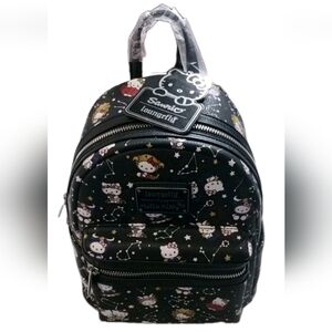 Loungefly Hello Kitty Zodiac Print Womens Double Strap Shoulder Bag Purse NWT!